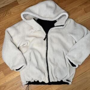 Ugg Koolaburra Reversible‎ Sherpa Puffer Jacket Black/Cream SMALL